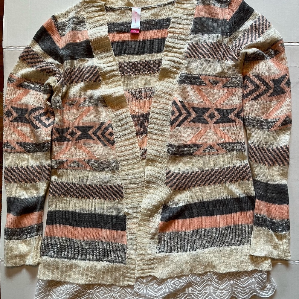 No Boundaries Open Cardigan Sweater, Sz M